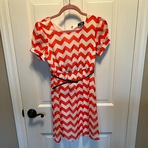 2-Hip by Wrapper- Chevron Dress - Size 12